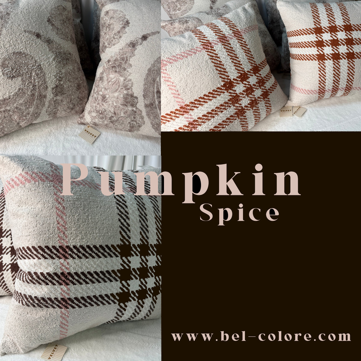 Pumpkin & Spice Home Decor Earth Tone Paisley Pillows